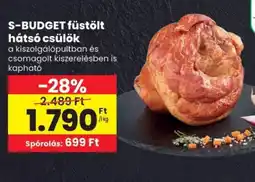 Spar S-BUDGET füstölt háts csülök ajánlat