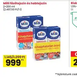 Spar Milli főzőtejszín és habtejszín ajánlat