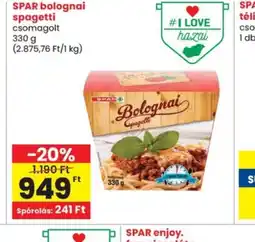 Spar SPAR bolognai spagetti ajánlat