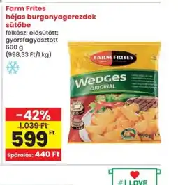 Spar Farm Frites héjas burgonyagerezdek ajánlat