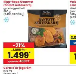 Spar Ripp-Ropp Gourmet rántott sertéskaraj ajánlat