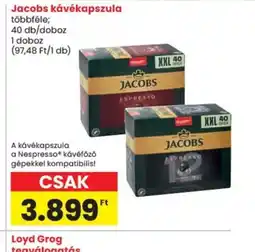 Spar Jacobs kávékapszula ajánlat