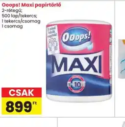Spar Ooops! Maxi papírtörlő ajánlat