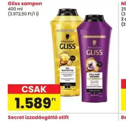 Spar Gliss sampon ajánlat