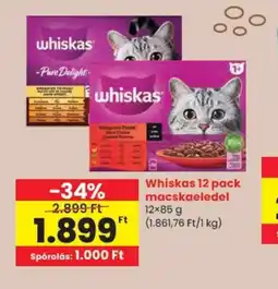 Spar Whiskas 12 pack macskaeledel ajánlat