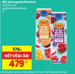 Spar Si Zero gyümölcsital ajánlat