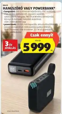 ALDI BALCO HANGSZÓRÓ VAGY POWERBANK ajánlat