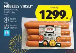 ALDI Pick műbeles virsli ajánlat