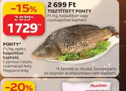 Auchan Tisztított ponty ajánlat