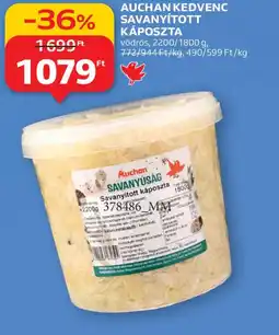 Auchan AUCHAN KEDVENC SAVANYÍTOTT KÁPOSZTA ajánlat
