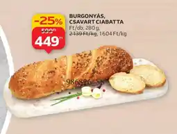 Auchan BURGONYÁS, CSAVART CIABATTA ajánlat