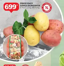 Auchan PIROS VAGY SÁRGA BURGONYA ajánlat