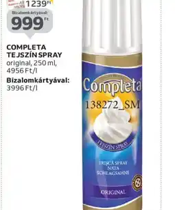Auchan COMPLETA TEJSZÍN SPRAY ajánlat