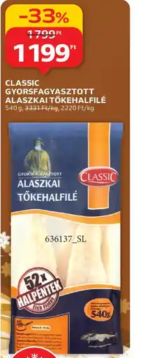 Auchan CLASSIC ALASZKAI TŐKEHALFÉLÉ ajánlat