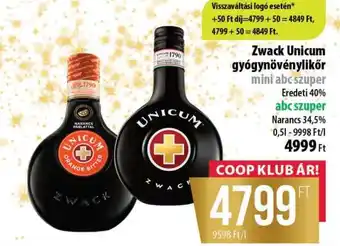 Zwack Unicum gyógynövénylikőr