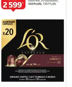 Auchan L'OR NESPRESSO KÁVÉKAPSZULA ajánlat