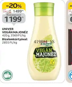 Auchan UNIVER VEGÁN MAJONÉZ ajánlat