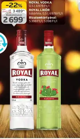 Auchan ROYAL VODKA/LIKŐR ajánlat