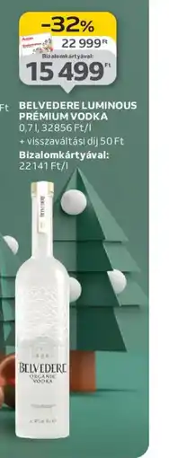 Auchan BELVEDERE LUMINOUS PRÉMIUM VODKA ajánlat