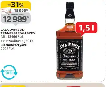Auchan JACK DANIEL'S TENNESSEE WHISKEY ajánlat