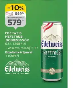 Auchan EDELWEISS HEFETRÜB DOBOZOS SÖR ajánlat