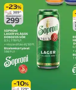Auchan SOPRONI LAGER VILÁGOS SÖR ajánlat