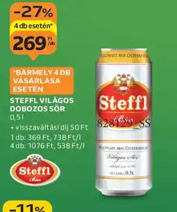Auchan STEFFL VILÁGOS DOBOZOS SÖR ajánlat
