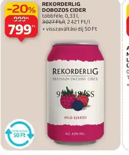 Auchan REKORDERLIG DOBOZOS CIDER ajánlat