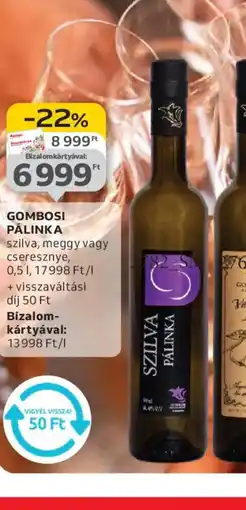Auchan GOMBOSI PÁLINKA ajánlat