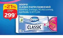 Auchan OOOPS! CLASSIC PAPÍR ZSEBKENDŐ ajánlat