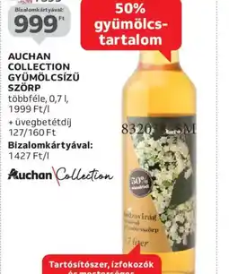 Auchan AUCHAN COLLECTION GYÜMÖLCSÍZŰ SZÖRP ajánlat
