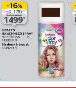 Auchan MEFAPO HAJSZÍNEZŐ SPRAY ajánlat