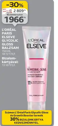 Auchan L'ORÉAL PARIS ELSEVE GLYCOLIC GLOSS BALZSAM ajánlat