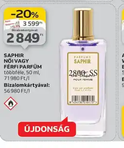 Auchan SAPHIR NŐI VAGY FÉRFI PARFÜM ajánlat
