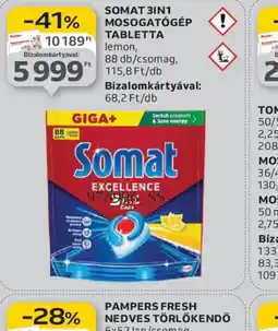 Auchan SOMAT 3IN1 MOSOGATGÉP TABLETTA ajánlat