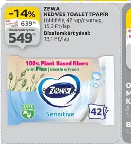 Auchan ZEWA NEDVES TOALETTPAPÍR ajánlat