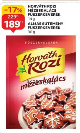 Auchan HORVÁTH ROZI MÉZESKALÁCS FŰSZERKEVERÉK ajánlat