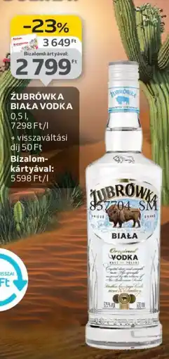 Auchan ŹUBRÓWKA BIAŁA VODKA ajánlat
