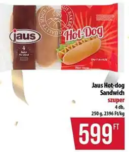 Coop Jaus hot dog sandwich ajánlat