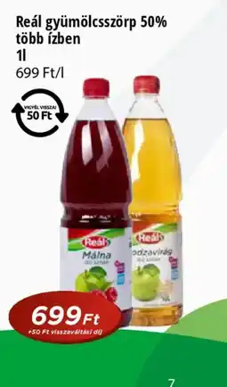 Real Reál gyümölcsszörp ajánlat