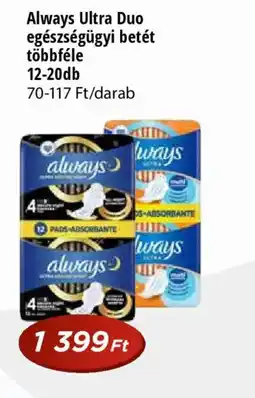 Real Always Ultra Duo egészségügyi betét ajánlat