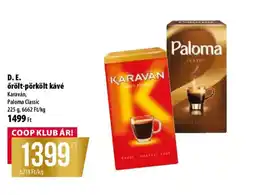 Coop D.E. őrölt-pörkölt kávé ajánlat