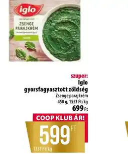 Coop Iglo ZSENGE PARAJKRÉM ajánlat
