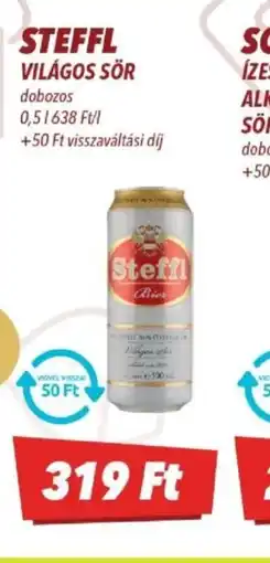 CBA STEFFL VILÁGOS SÖR ajánlat