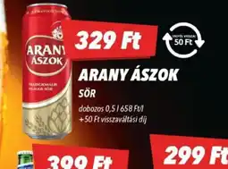 CBA ARANY ÁSZOK SÖR ajánlat