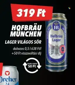 CBA HQFBRÄU MÜNCHEN LAGER SÖR ajánlat