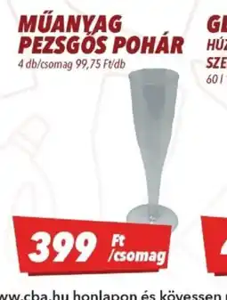 CBA MŰANYAG PEZSGŐS POHÁR ajánlat
