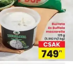 Interspar Burrata és Buffala mozzarella ajánlat