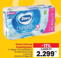 Spar Zewa Deluxe toalettpapír ajánlat