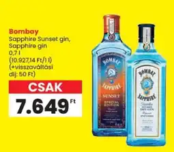 Spar Bombay Sapphire Sunset gin, Sapphire gin ajánlat